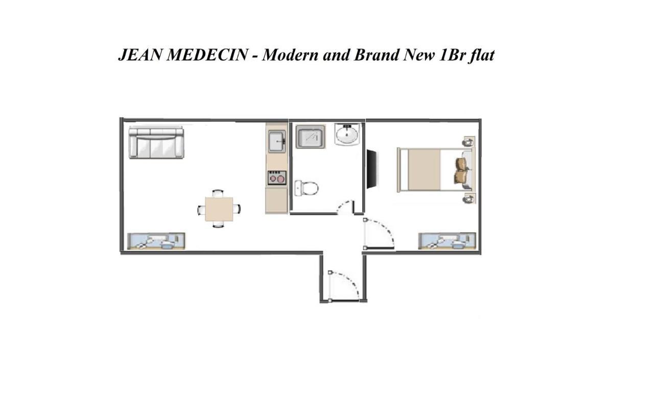 Jean Medecin - Modern And Brand New 1br Flat *